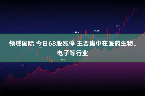 领域国际 今日68股涨停 主要集中在医药生物、电子等行业